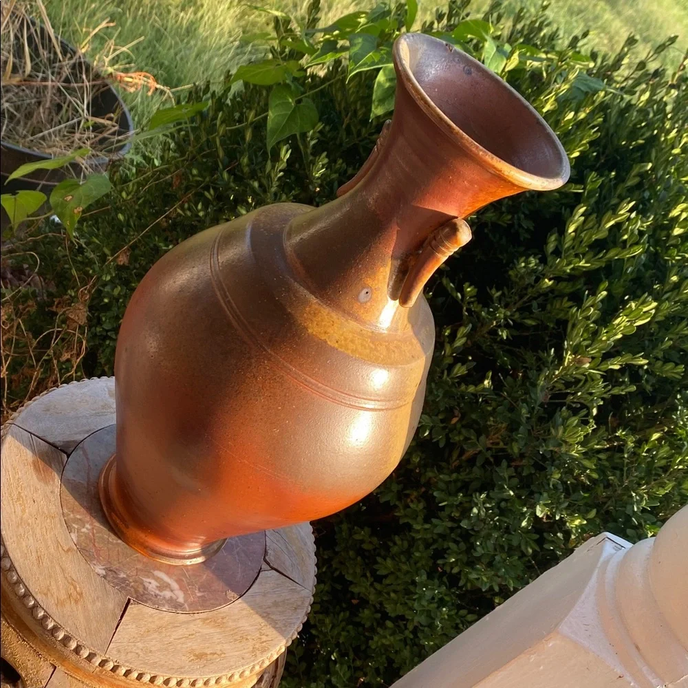 Two-Handled Vase in Natural Ash, 17”h (Silas Bradley)